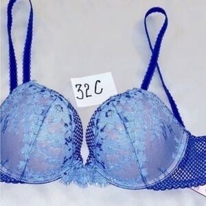 Victoria's Secret Blue Lace Padded Bra